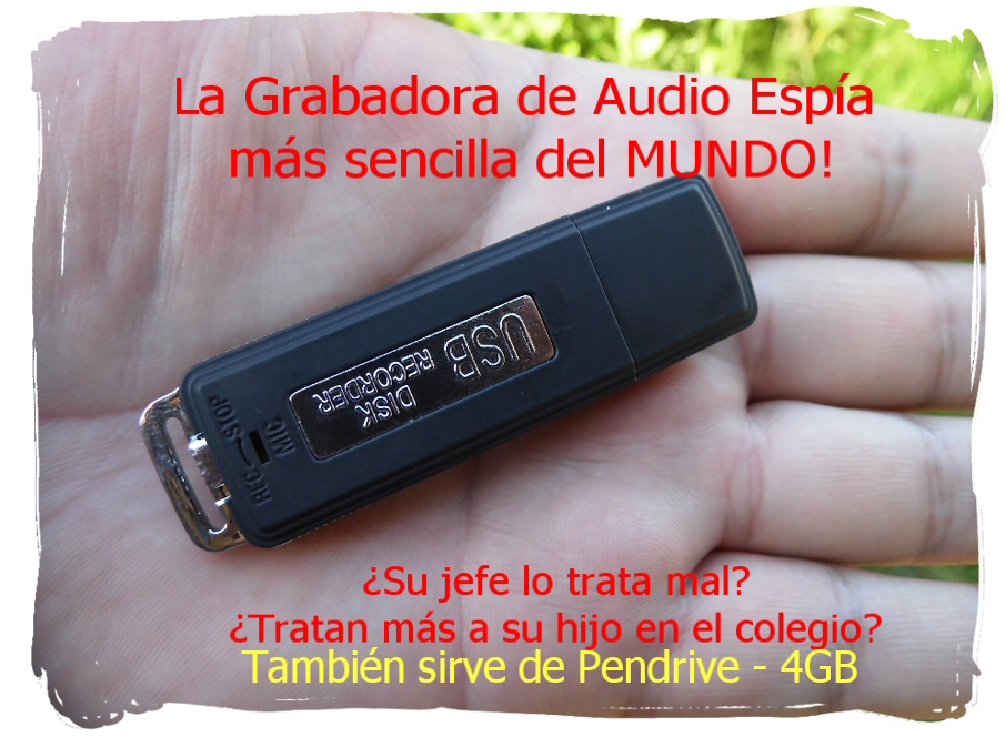 Grabadora De Audio Espia, Forma De Pendrive - 4Gb - Tienda8